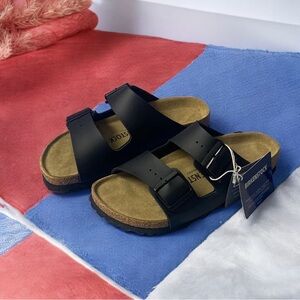 Birkenstock Arizona Black and Tan Women's Sandals - Narrow Fit